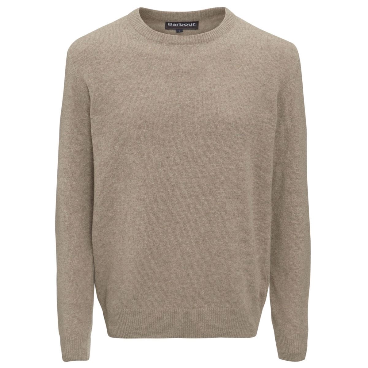 Image of Barbour Mens Patch Crew Neck Sweater Stone Small