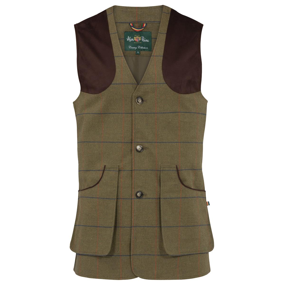 Image of Alan Paine Mens Axford Waistcoat Basil Medium