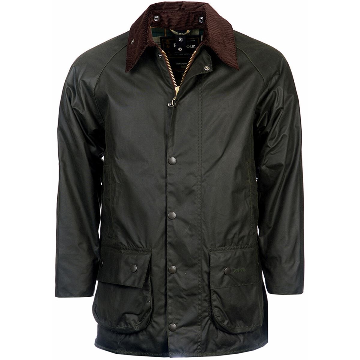 Image of Barbour Mens Beaufort Wax Jacket Sage 46