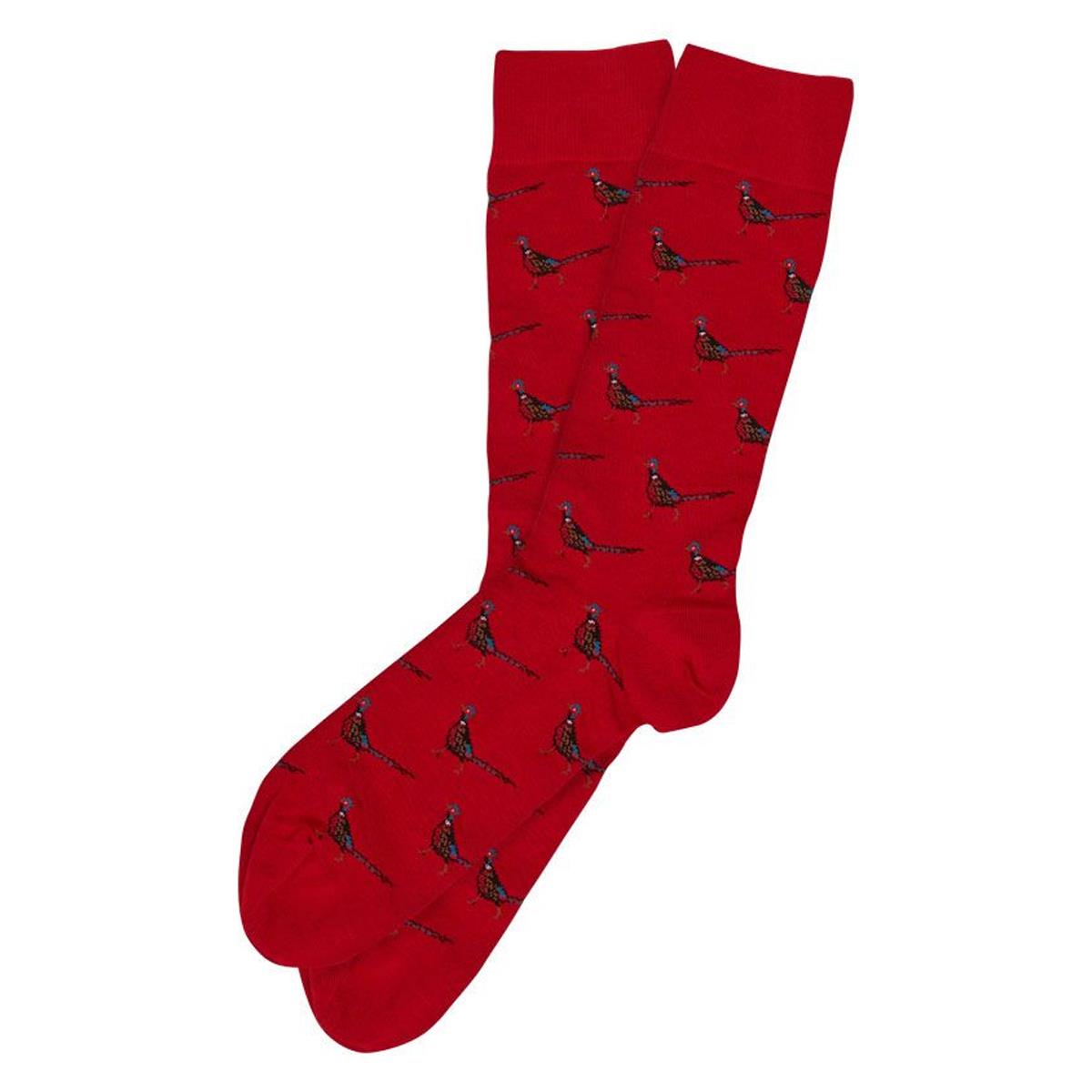 Image of Barbour Mens Mavin Sock Red/Pheasant Medium
