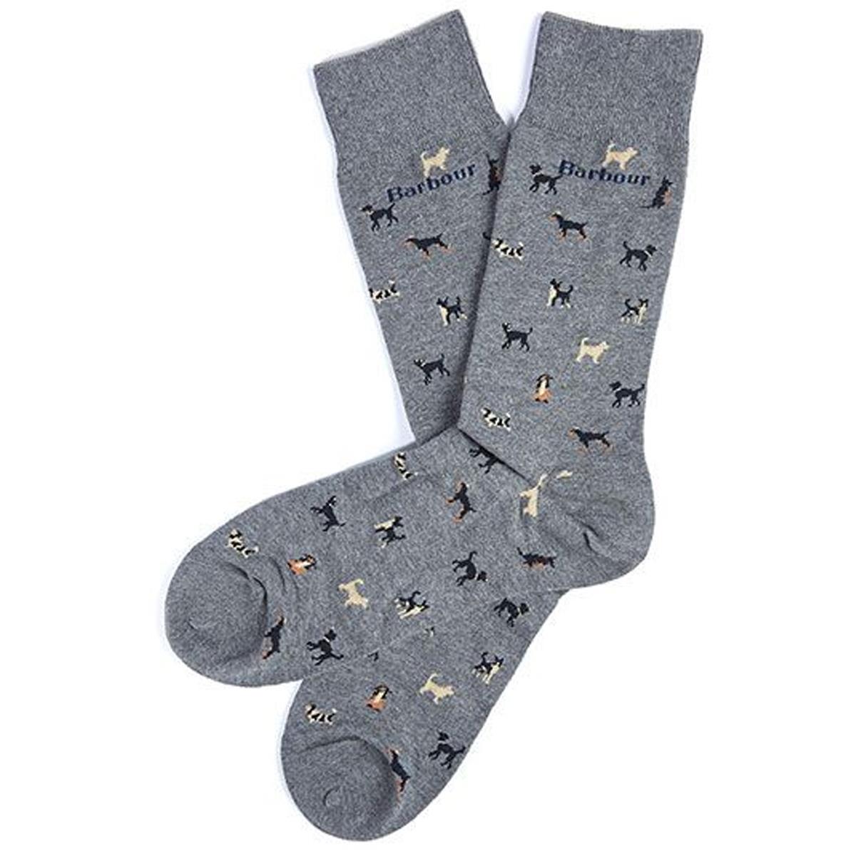 Image of Barbour Mens Mavin Sock Mid Blue/Dog Large