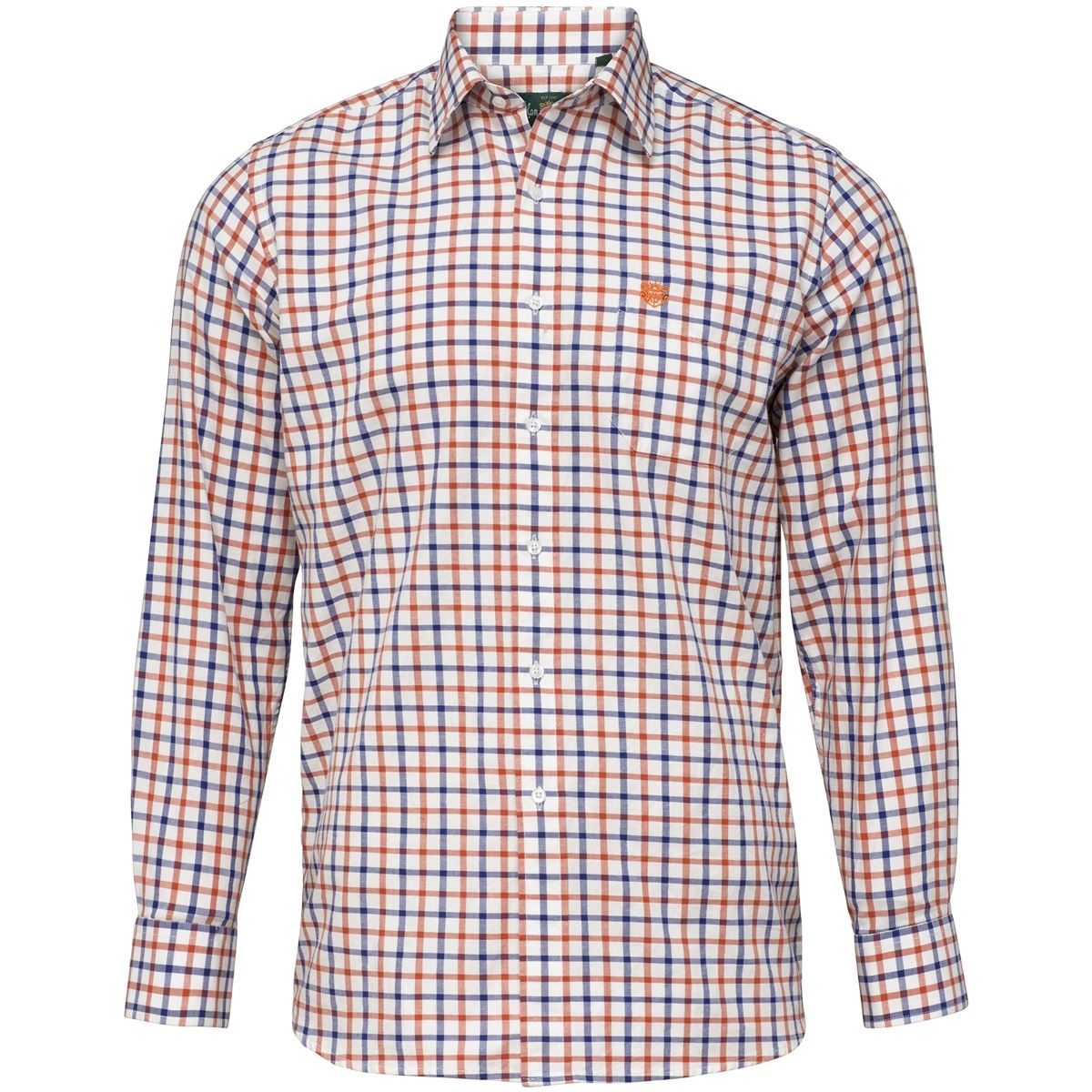 Image of Alan Paine Mens Ilkley Shirt Russet Check XXXL