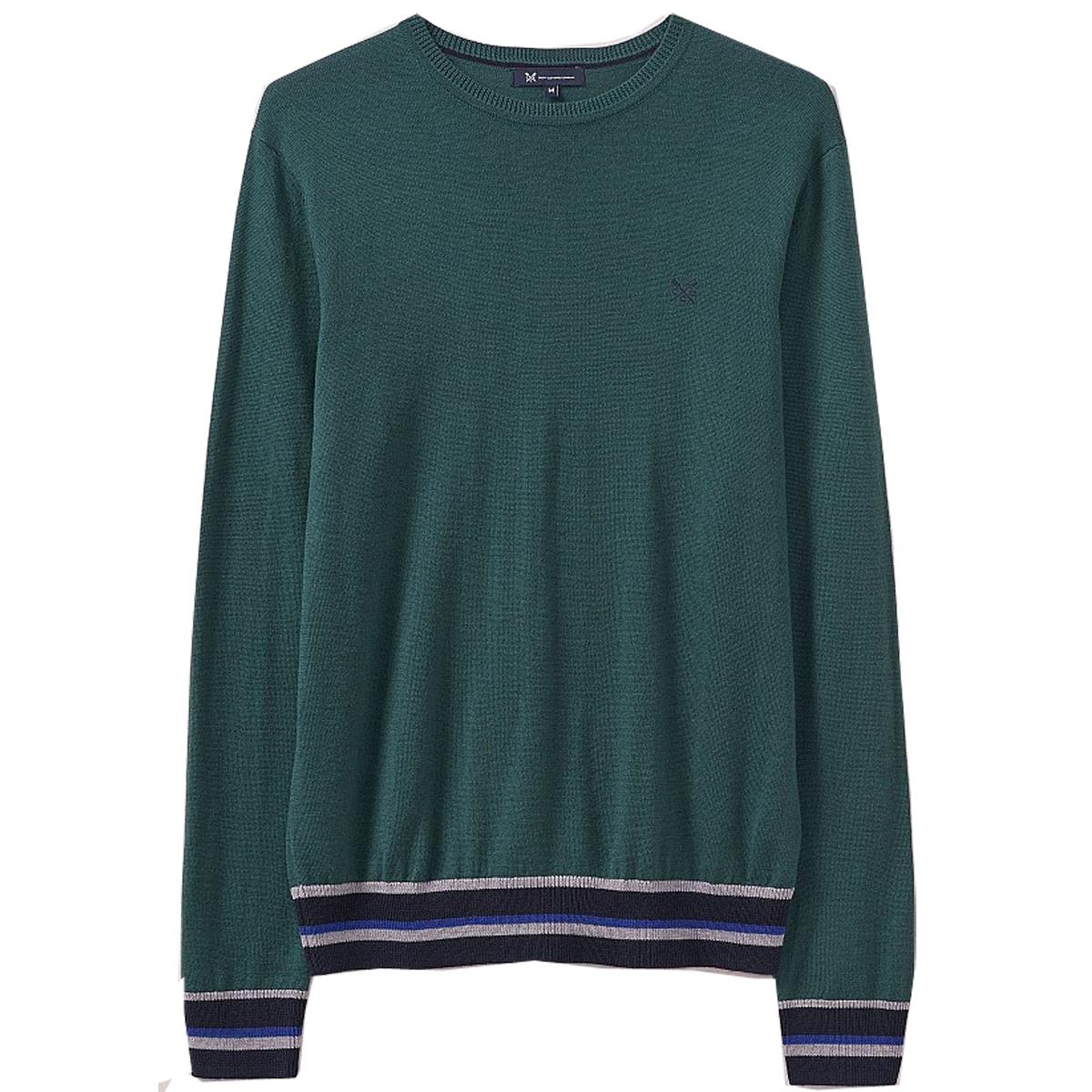 Image of Crew Clothing Mens Beane Crew Neck Jumper Racing Green XL