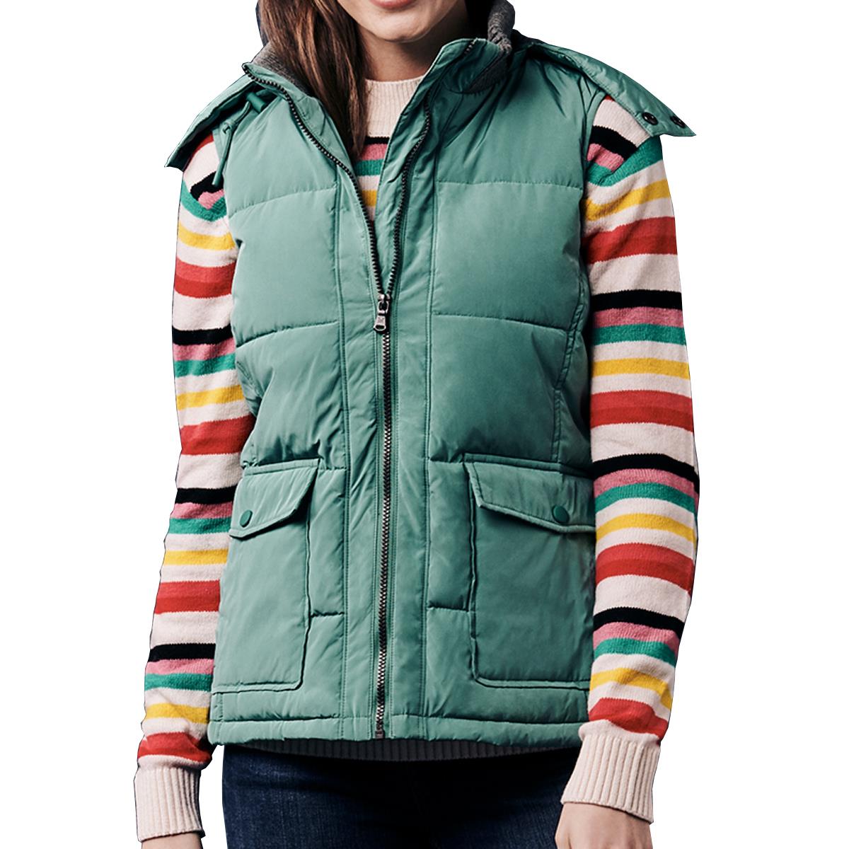 Image of Crew Clothing Womens Quilted Gilet Green
