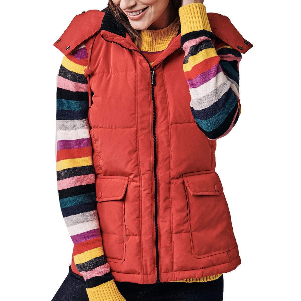 Image of Crew Clothing Womens Quilted Gilet Red