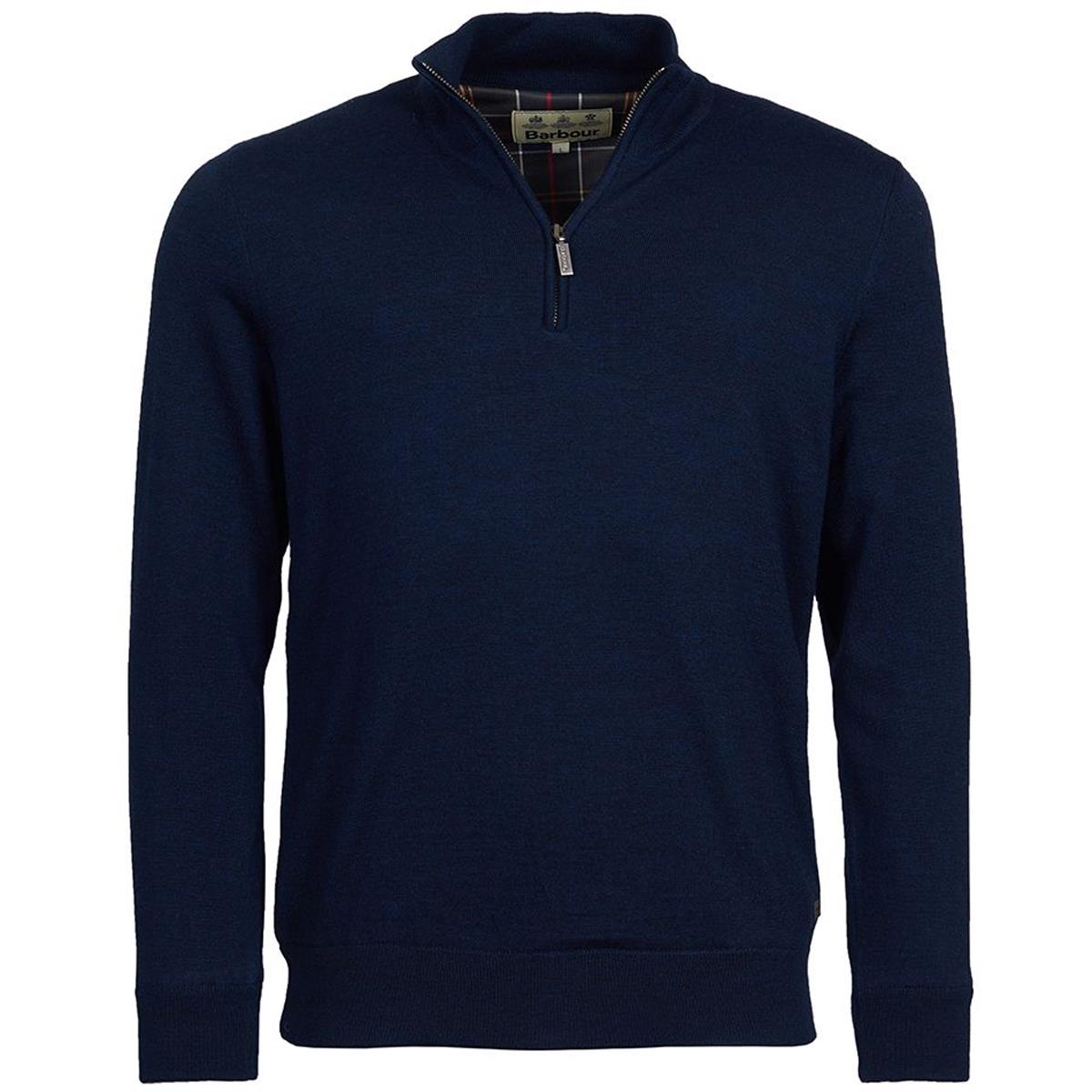 Image of Barbour Mens Gamlan Half Zip Navy Small
