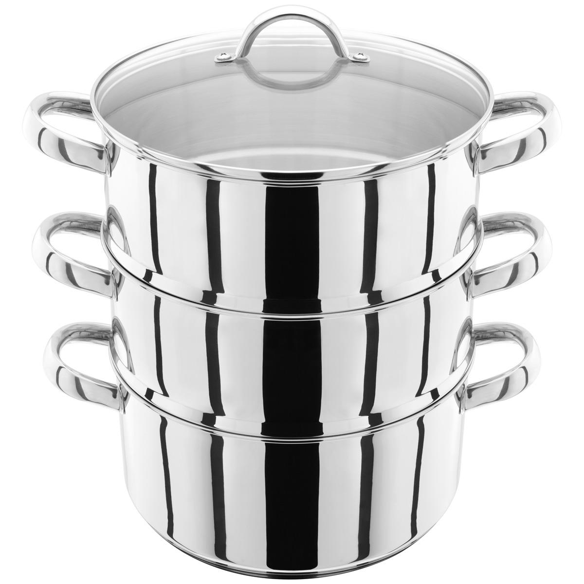 Judge 3 Tier Steamer With Glass Lid  24cm