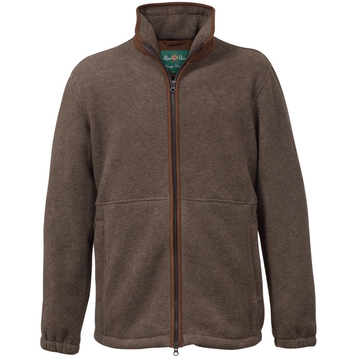 Image of Alan Paine Mens Aylsham Fleece Jacket Brown Medium
