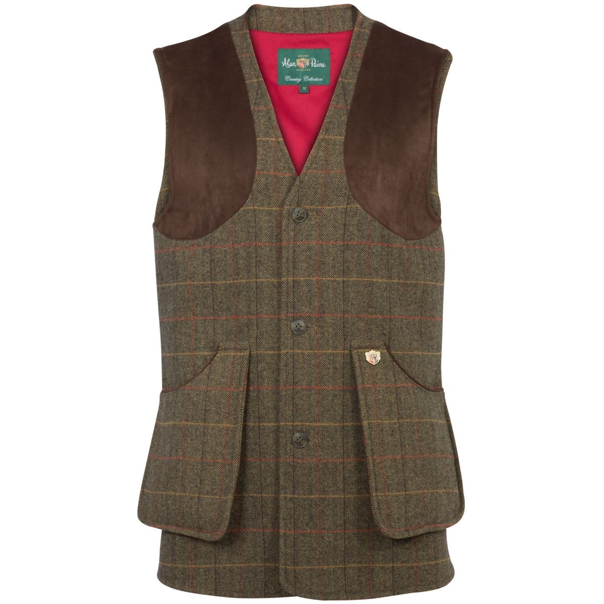 Image of Alan Paine Mens Combrook Waistcoat Peat XL