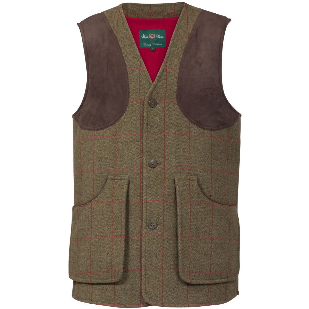 Image of Alan Paine Mens Combrook Waistcoat Sage XXL