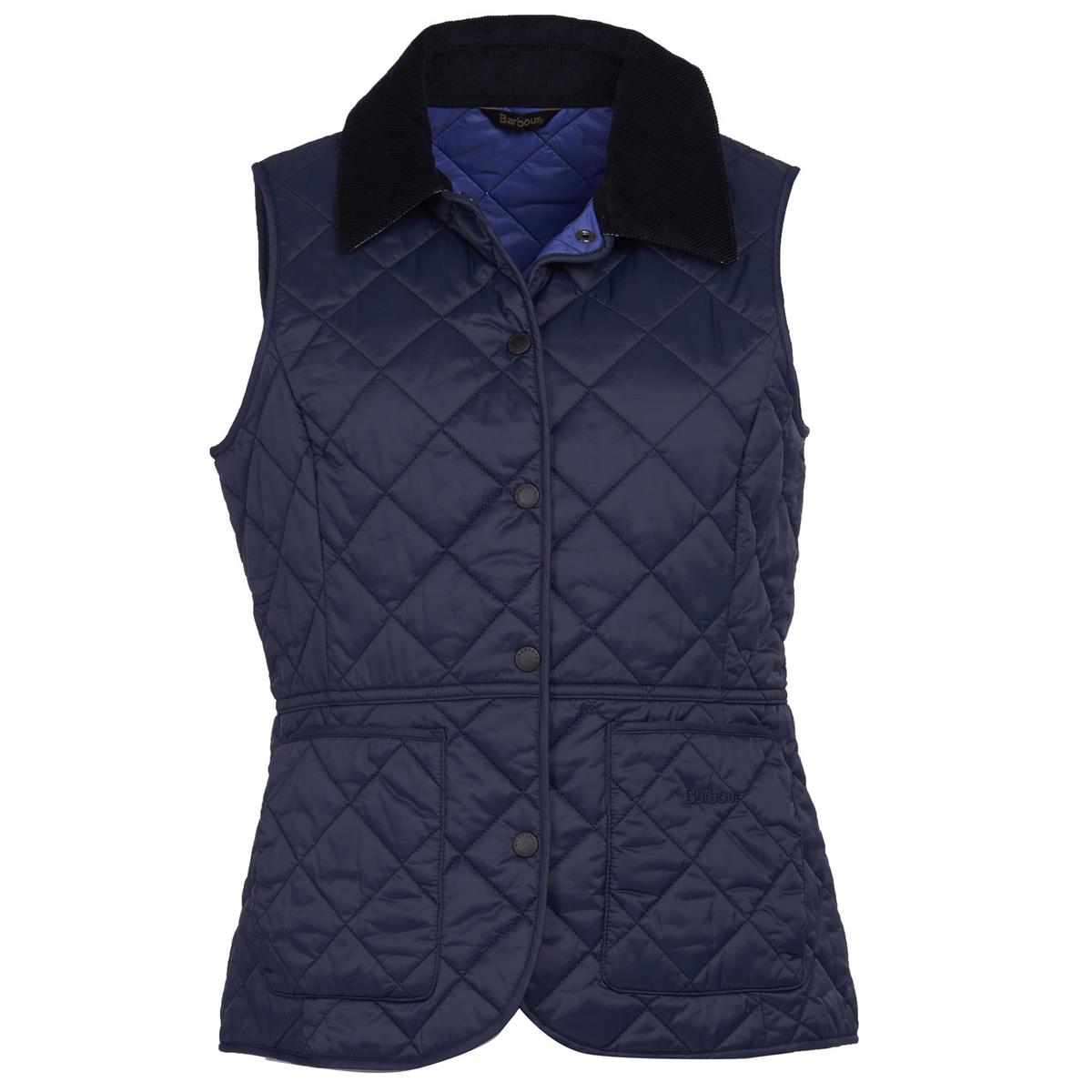 Image of Barbour Womens Deveron Gilet Navy / Pale Pink