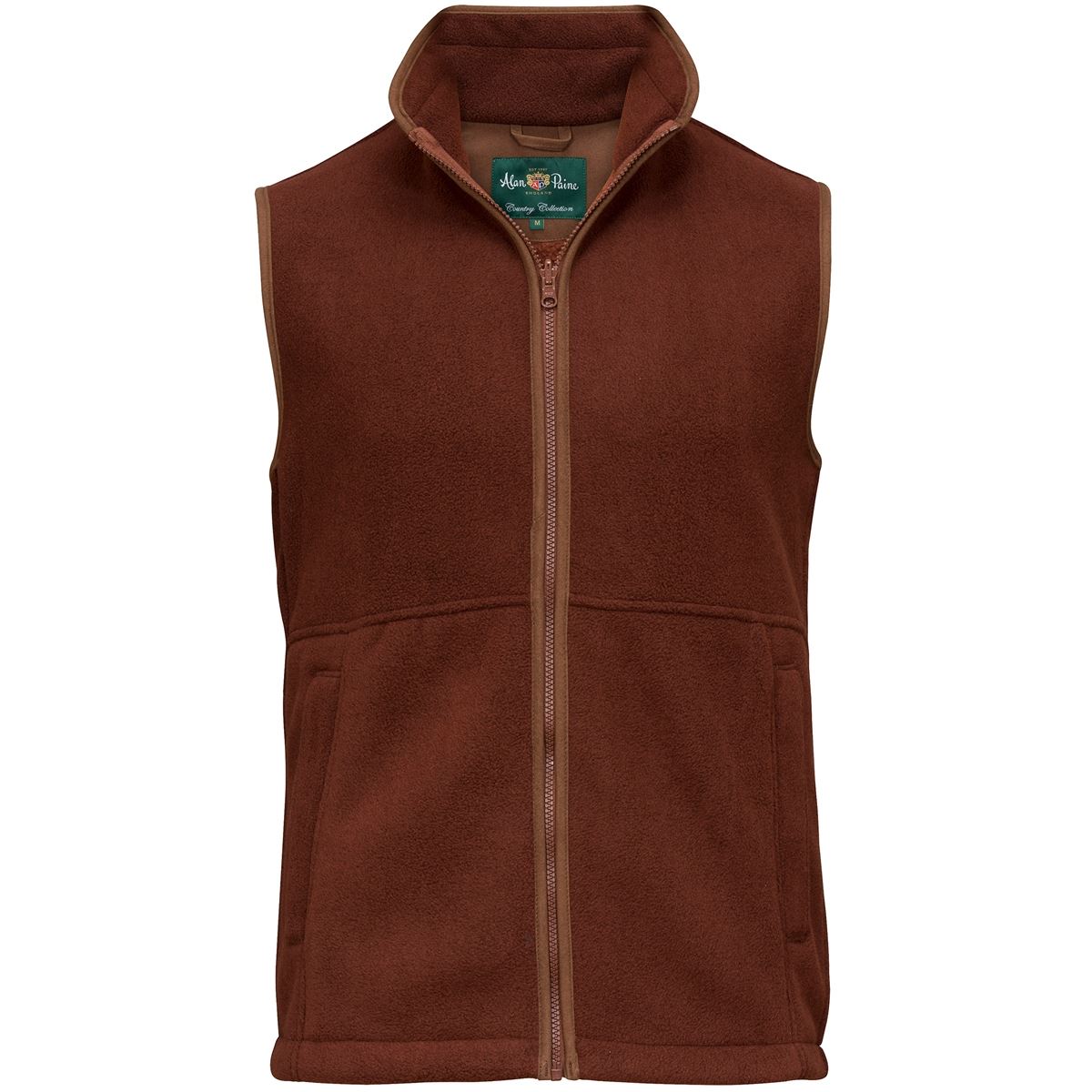 Image of Alan Paine Mens Aylsham Fleece Waistcoat Russet Medium
