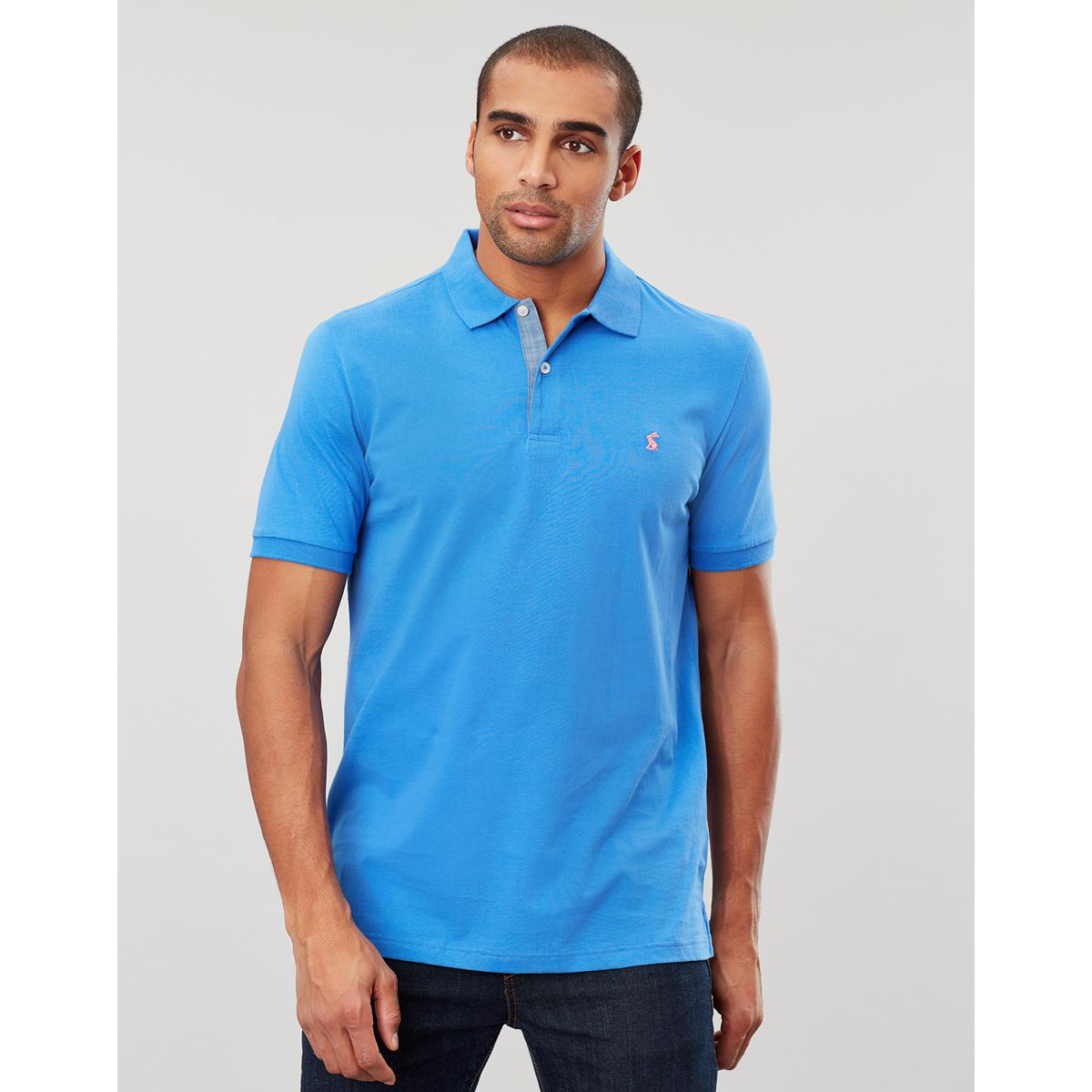 Image of Joules Hanfield Posh Polo Shirt Etan Blue Medium