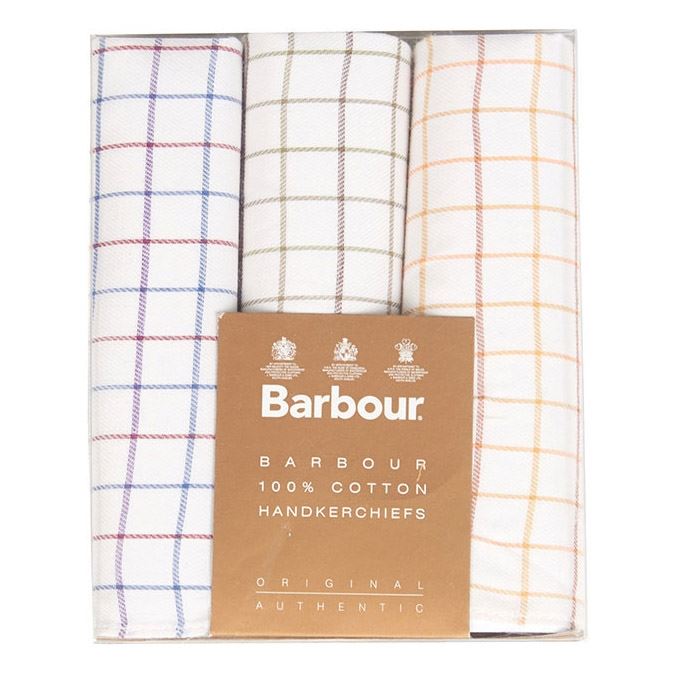Image of Barbour Tartan Handkerchiefs White One