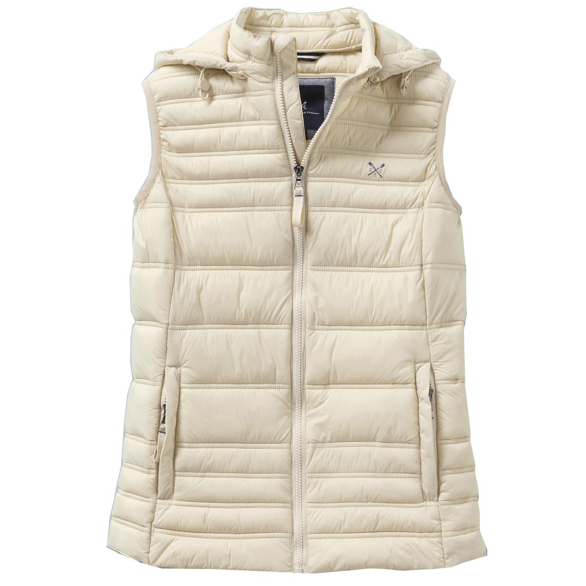Image of Crew Clothing Womens Quilted Lightweight Gilet Pebble