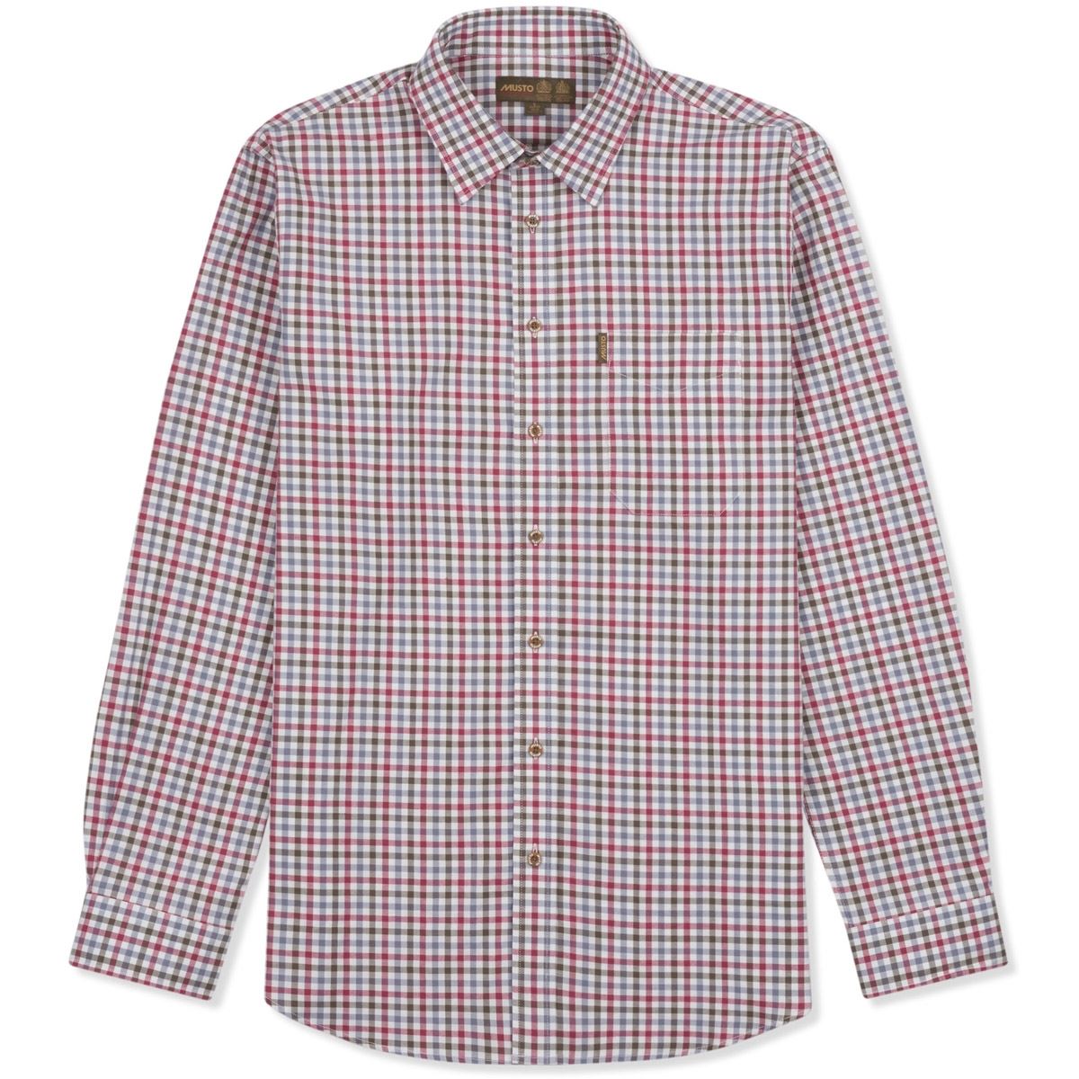 Image of Musto Mens Classic Country Shirt Carrick Berry Small