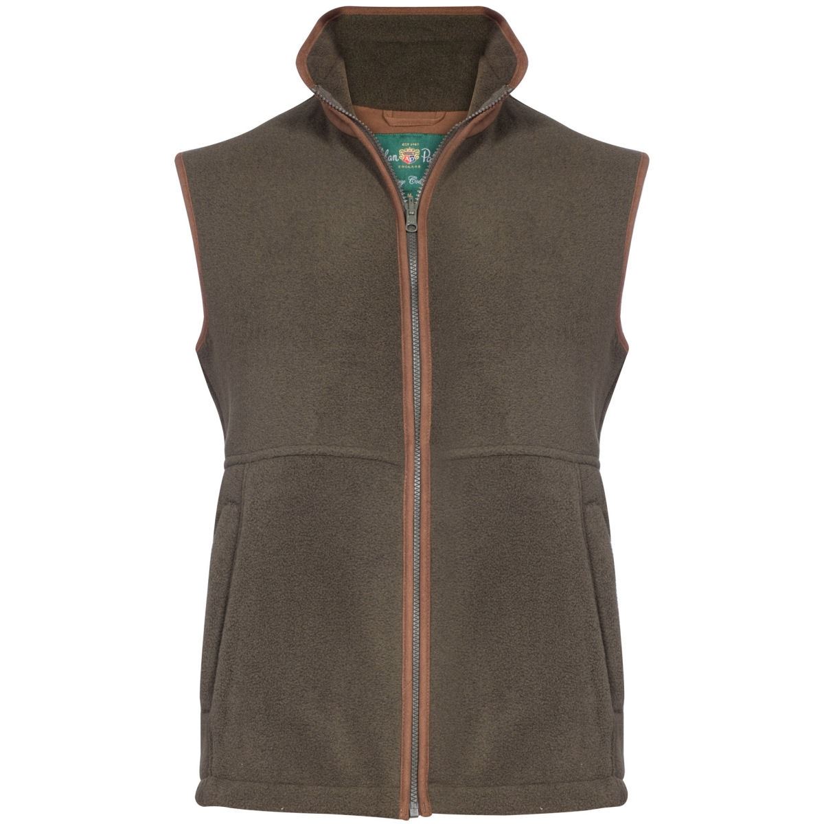 Image of Alan Paine Mens Aylsham Fleece Waistcoat Green XXL