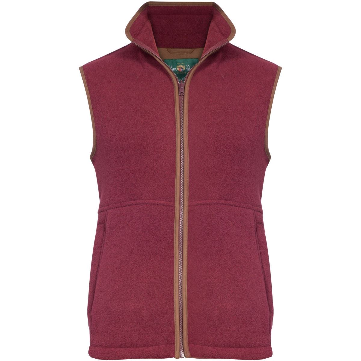 Image of Alan Paine Mens Aylsham Fleece Waistcoat Bordeaux XL