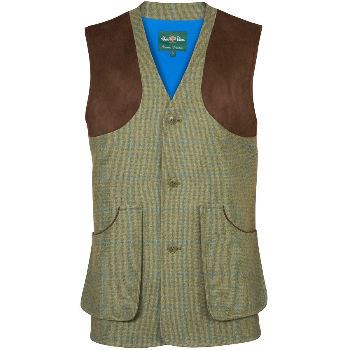 Image of Alan Paine Mens Combrook Waistcoat Lagoon XXL