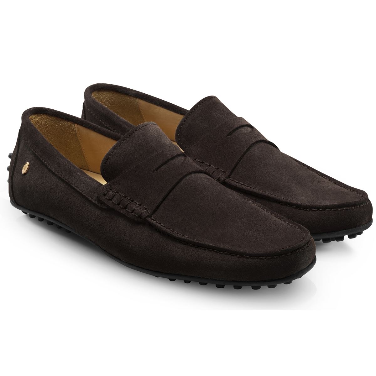 Image of Fairfax & Favor Mens Monte Carlo Loafers Chocolate Suede 11 (EU46)