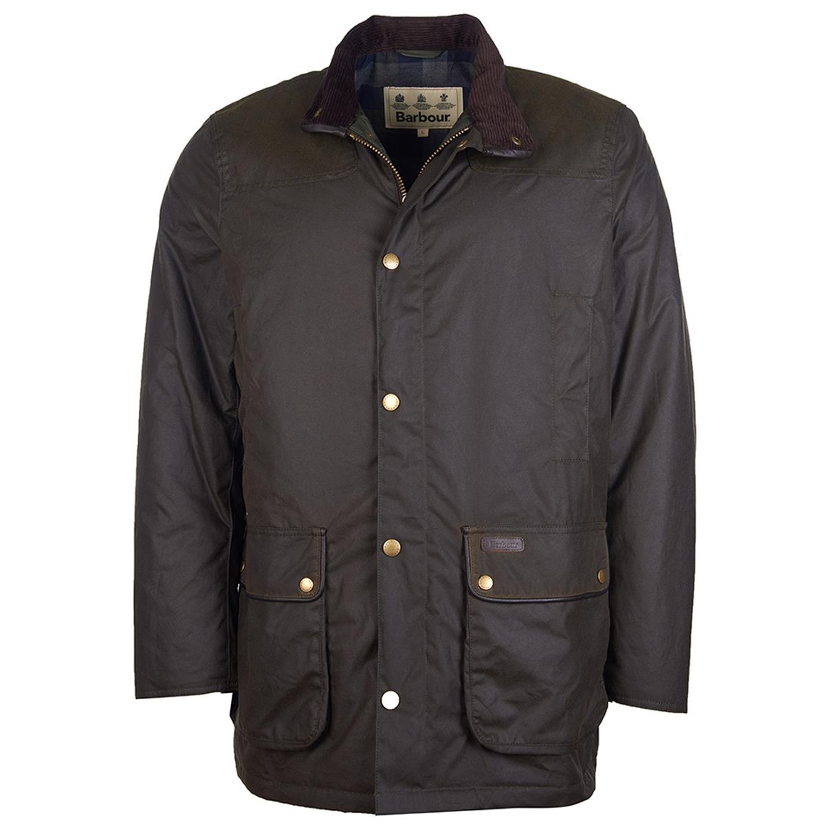 Image of Barbour Mens Hartlington Wax Jacket Olive Small