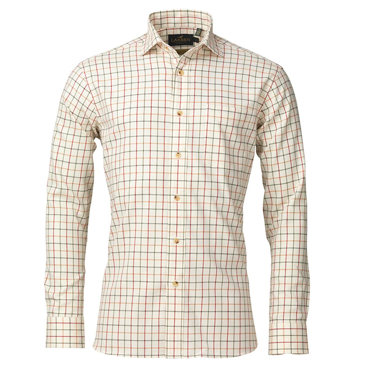 Image of Laksen Mens Abraham Shirt Green/Red/Spicy Medium