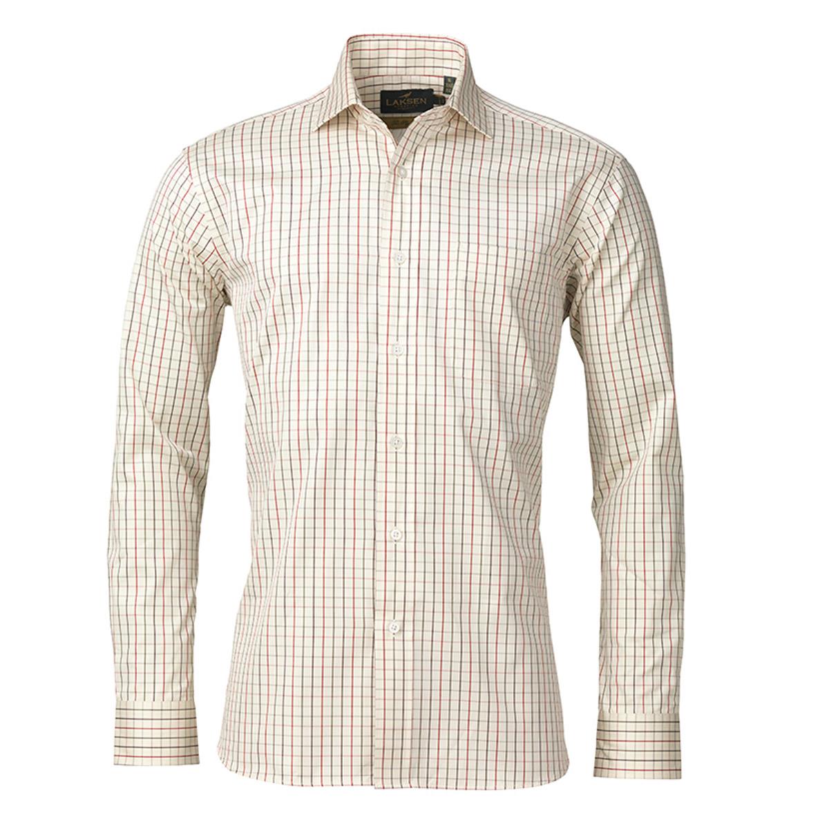 Image of Laksen Mens Archie Shirt Red/Navy/Green XL