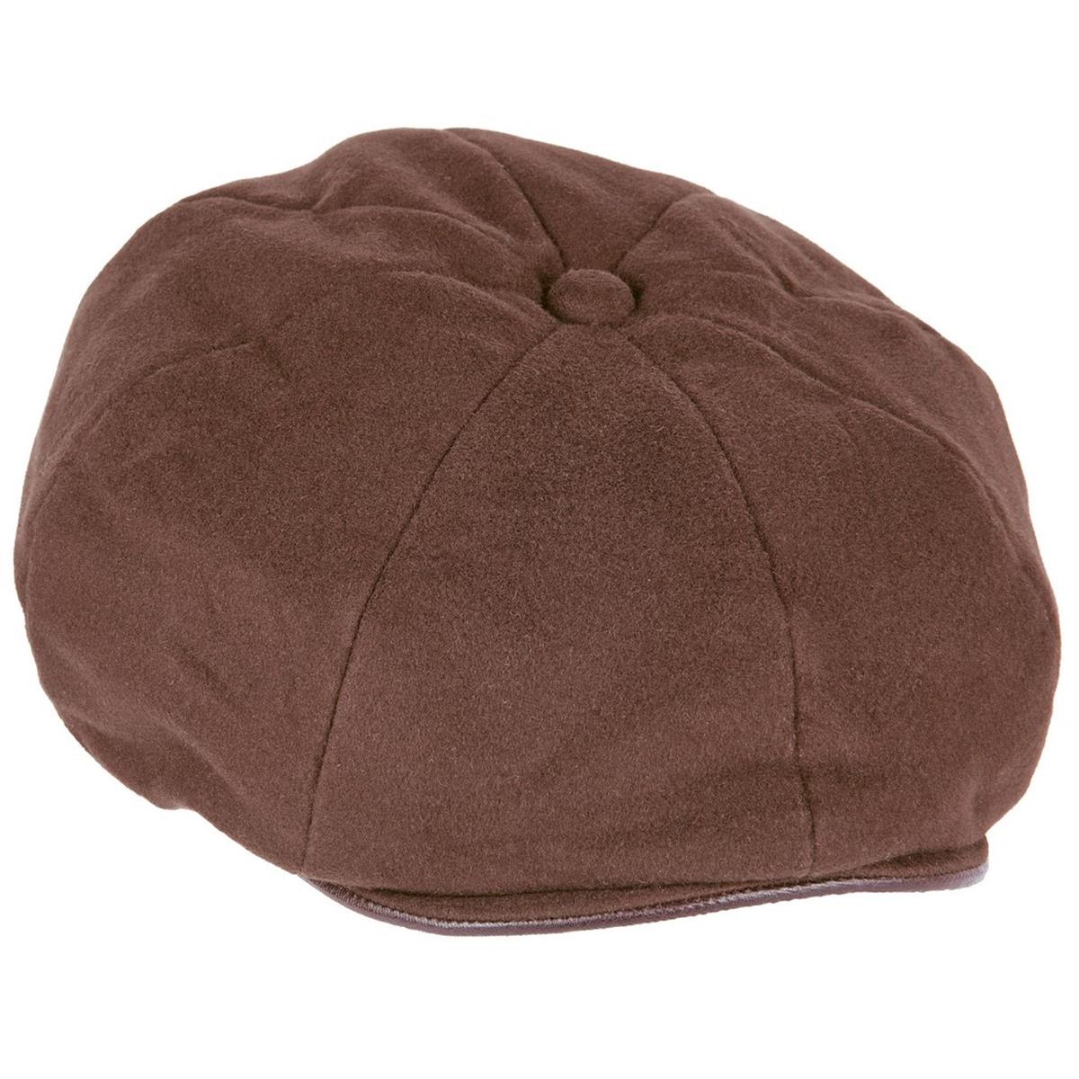 Image of Heather Mens Logan 8 Piece Moleskin Cap Brown XL
