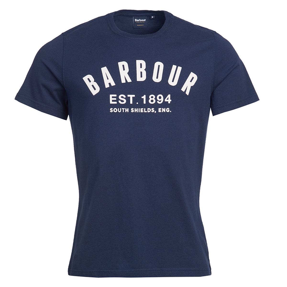 Image of Barbour Mens Ridge Logo Tee Navy Small