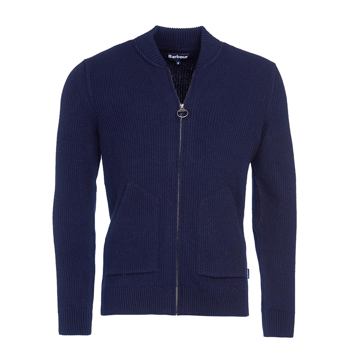 Image of Barbour Mens Gillespie Zip Thru Jumper Navy Small