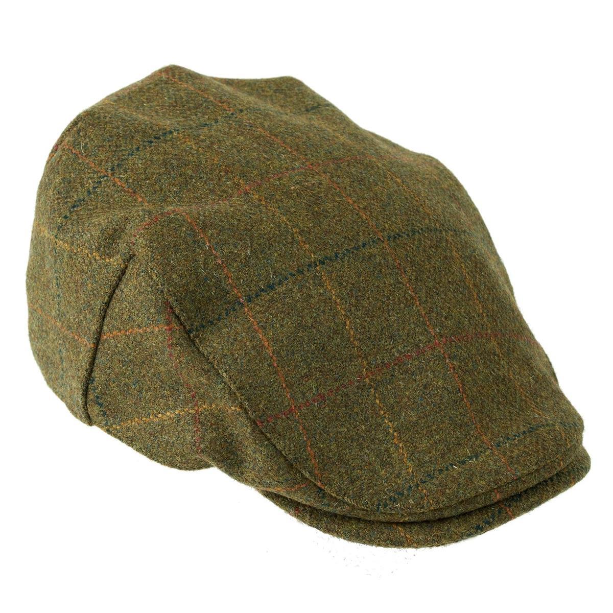 Image of Heather Mens Kinloch Waterproof Tweed Cap Brown/Orange XL