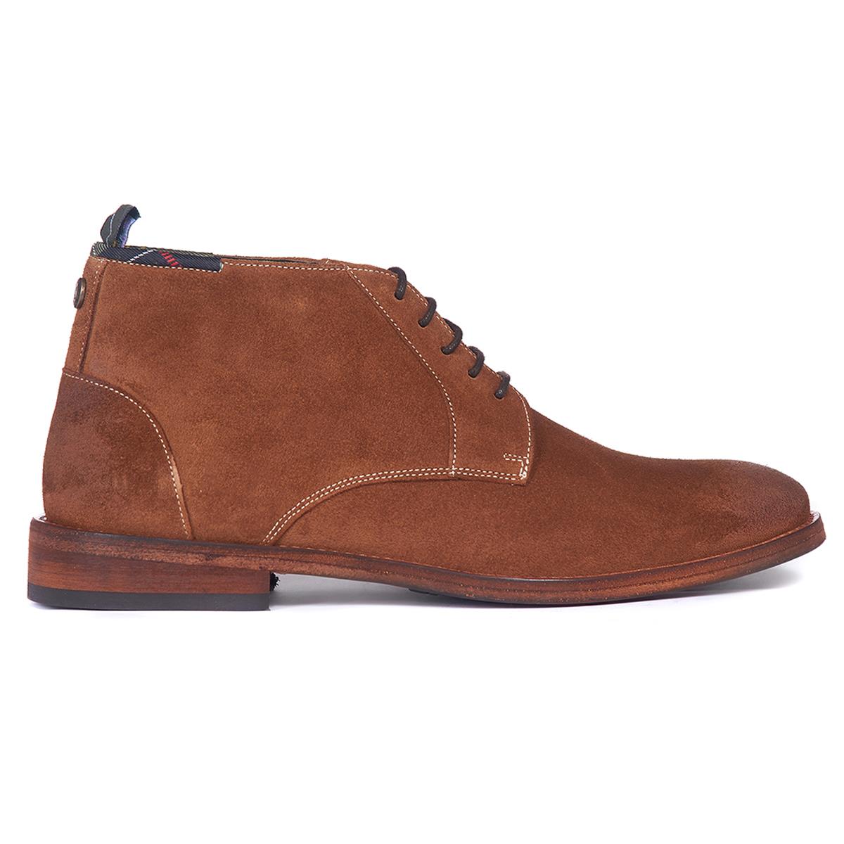 Image of Barbour Mens Benwell Chukka Boot Cognac Suede 9 (EU43)