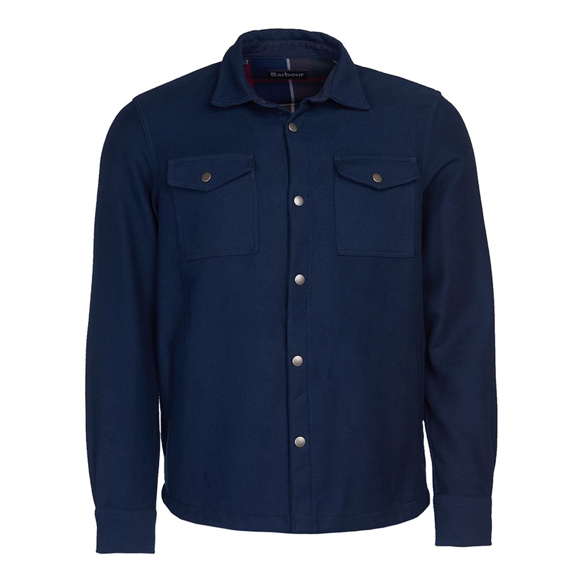 Image of Barbour Mens Carrbridge Overshirt Navy Small