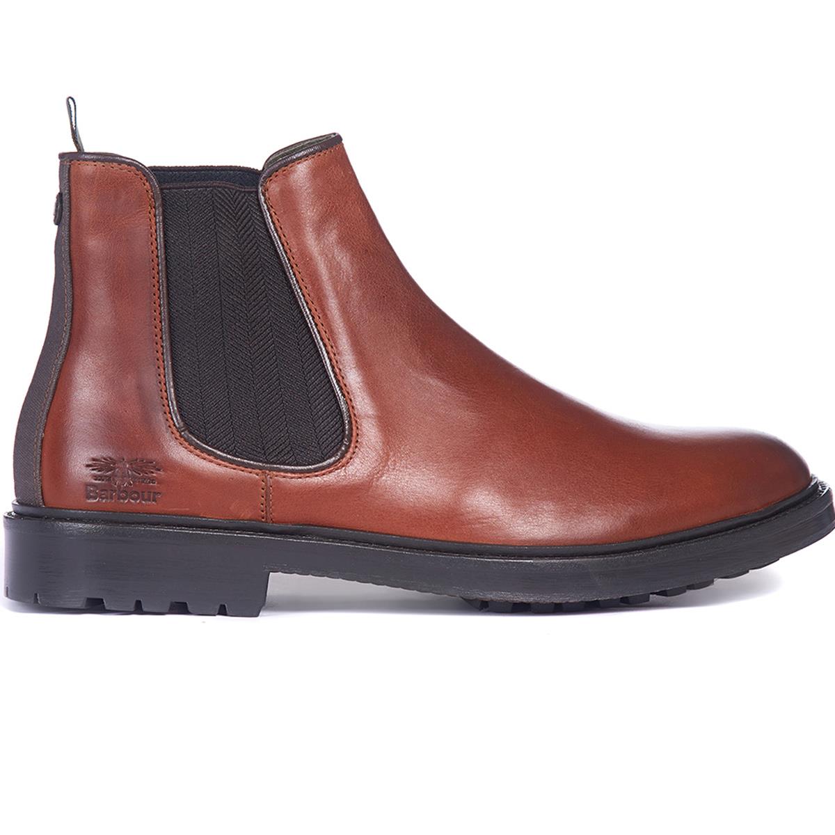 Image of Barbour Mens Wansbeck Chelsea Boots Chestnut 7