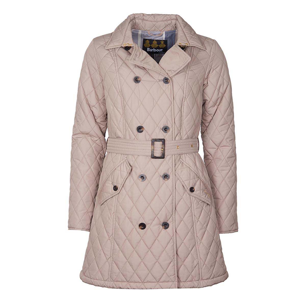 Image of Barbour Womens Cornell Quilted Jacket Light Trench/Oatmeal