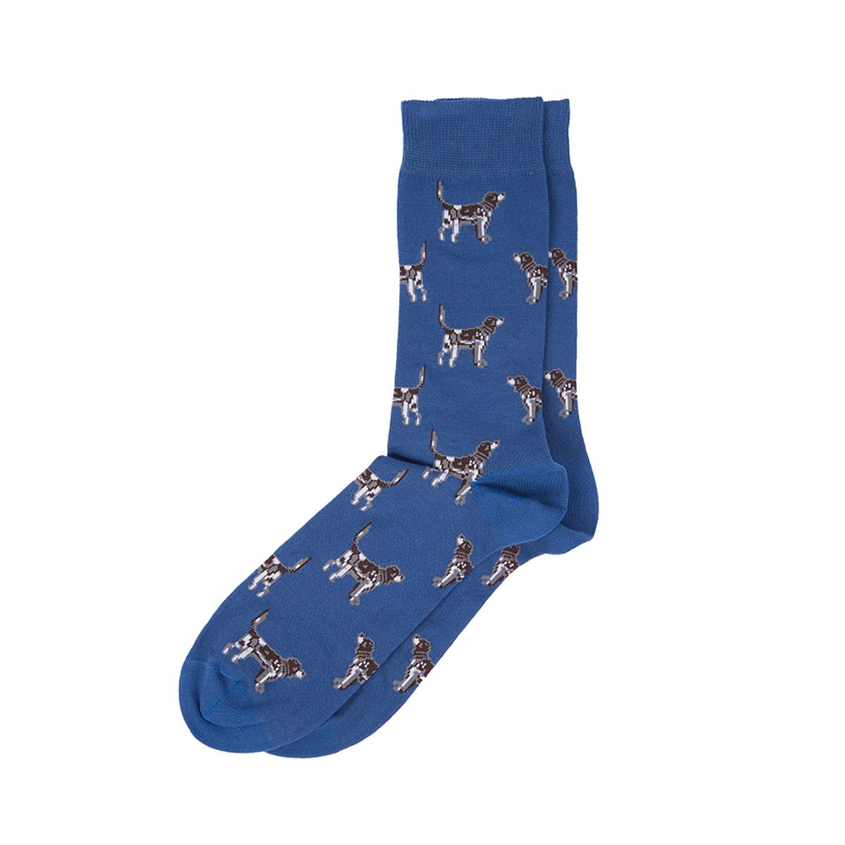 Image of Barbour Mens Pointer Socks Blue Large