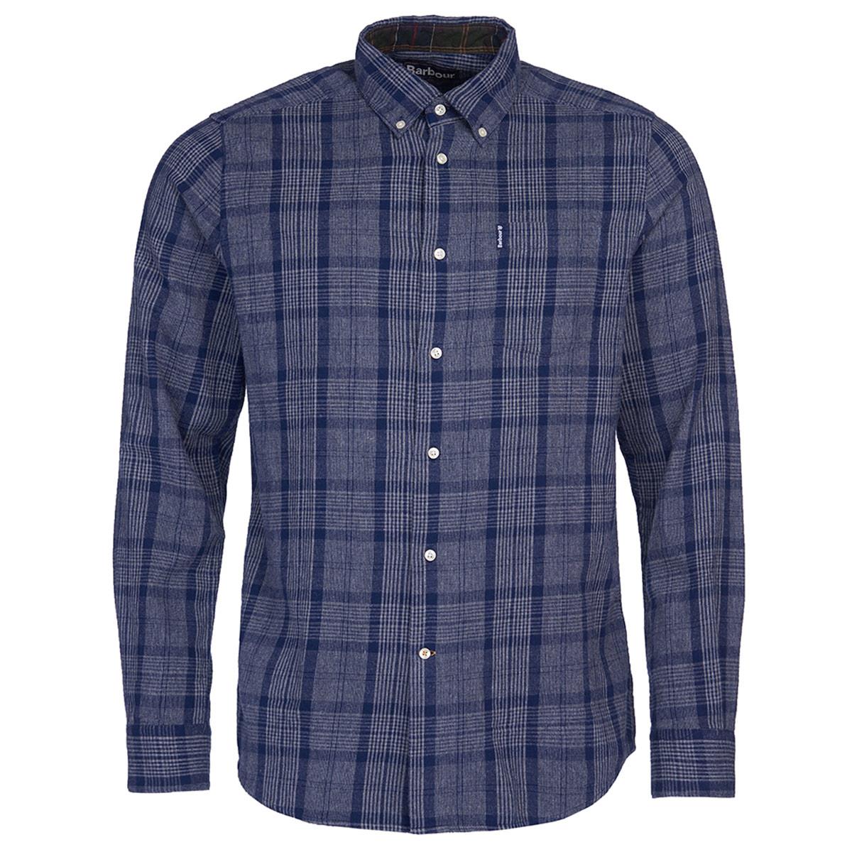 Image of Barbour Mens Inverbeg Shirt Navy Medium