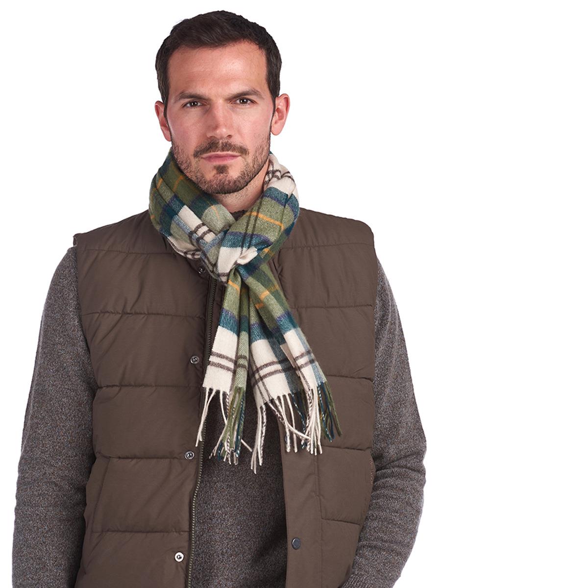 Image of Barbour Merino Cashmere Tartan Scarf Ancient Tartan