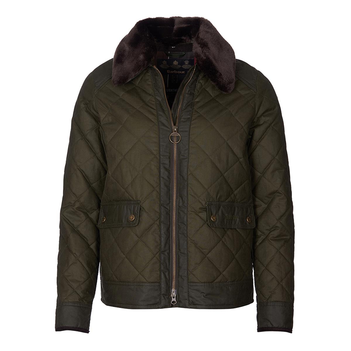 Image of Barbour Womens Glencoe Wax Jacket Archive Olive/Classic