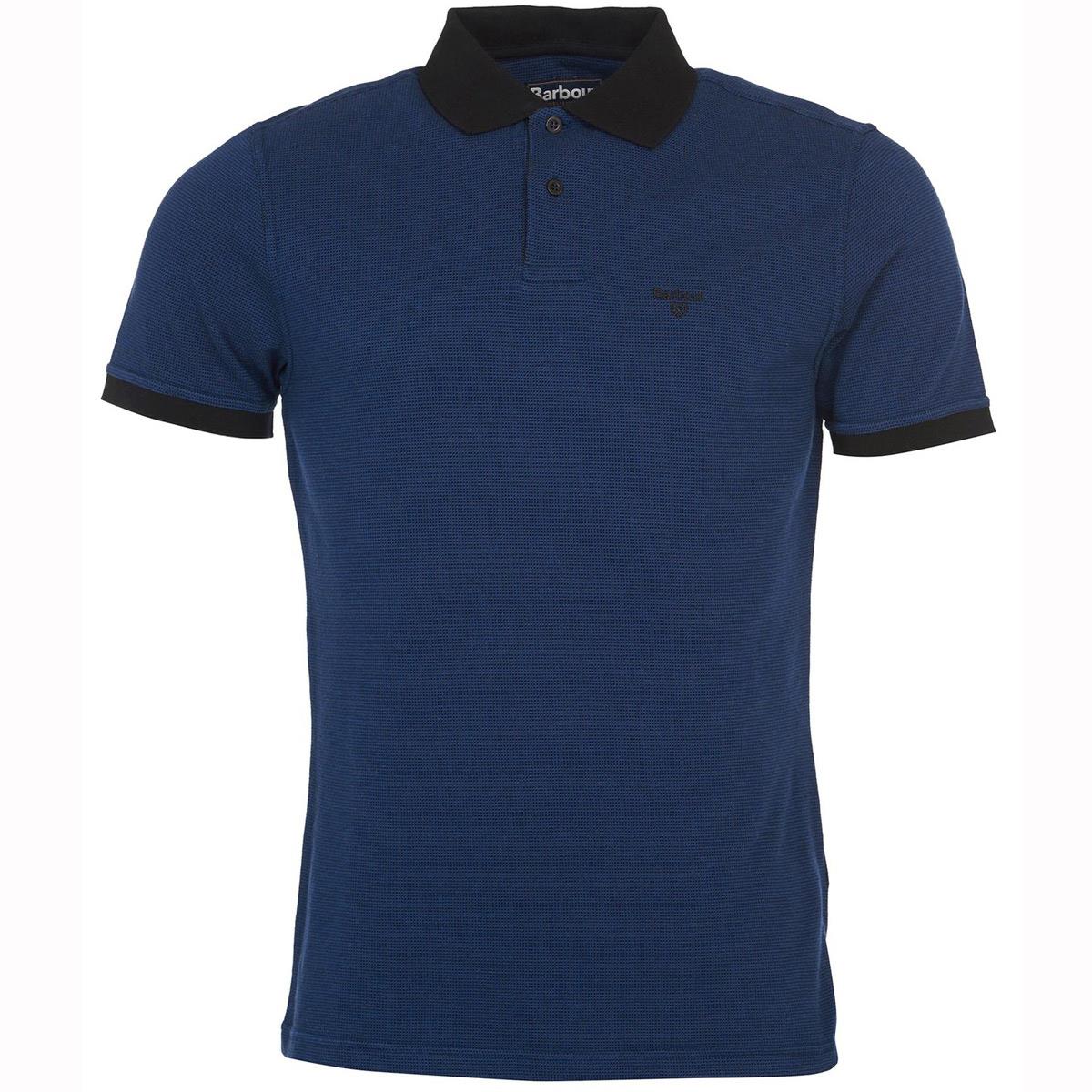 Image of Barbour Mens Glen Polo Black Medium