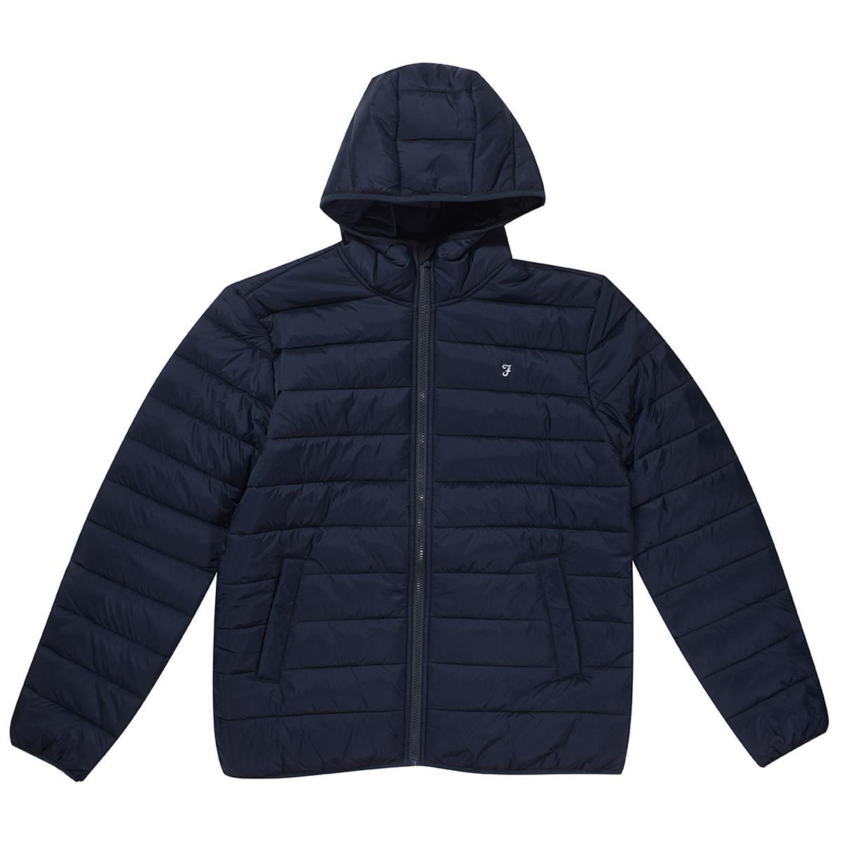 Image of Farah Mens Delano Wadded Jacket Archive Green Hopsack Large