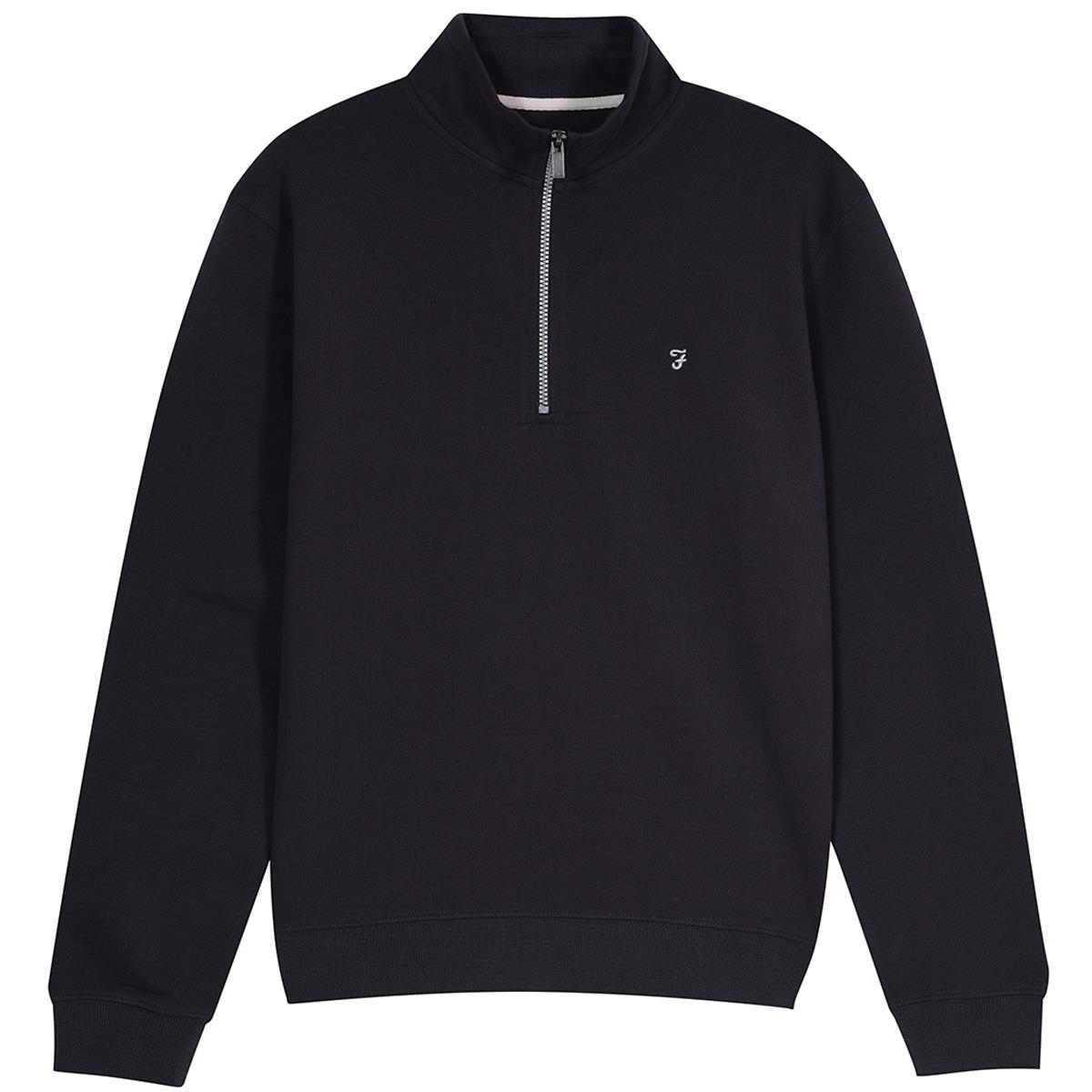 Image of Farah Mens Aintree 1/4 Zip Sweater Farah Grey Small