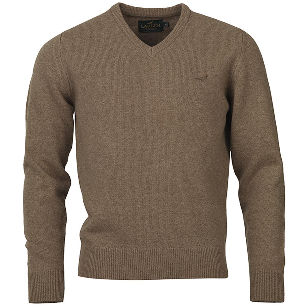 Image of Laksen Mens Johnston V Neck Knit Camel XL
