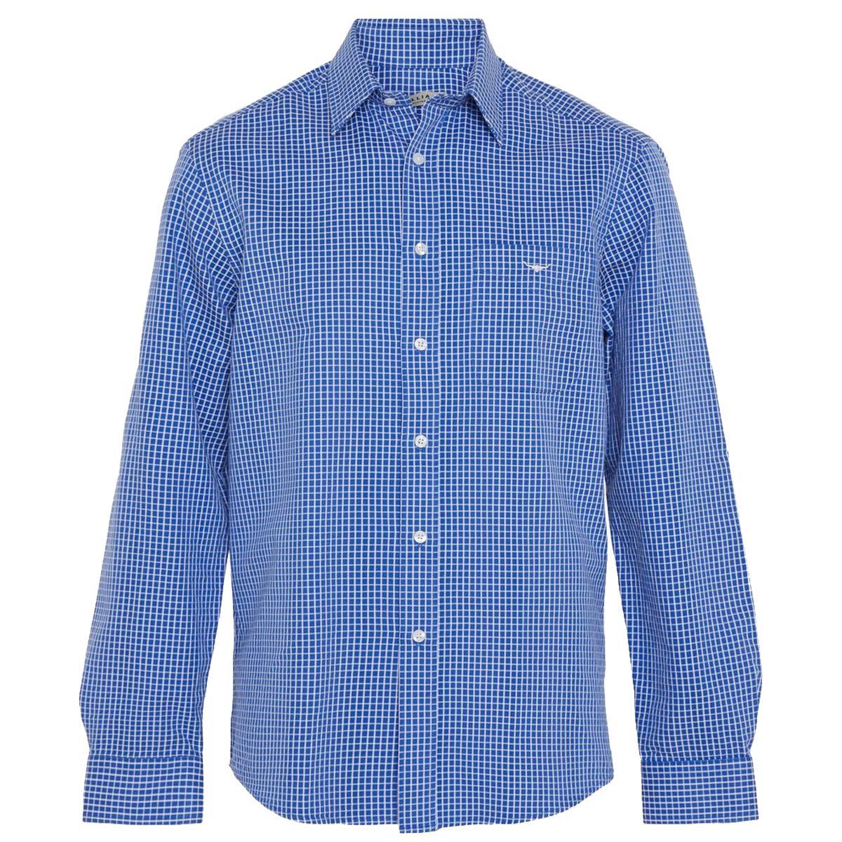 Image of R.M. Williams Mens Collin Shirt AW20 White/Blue Small
