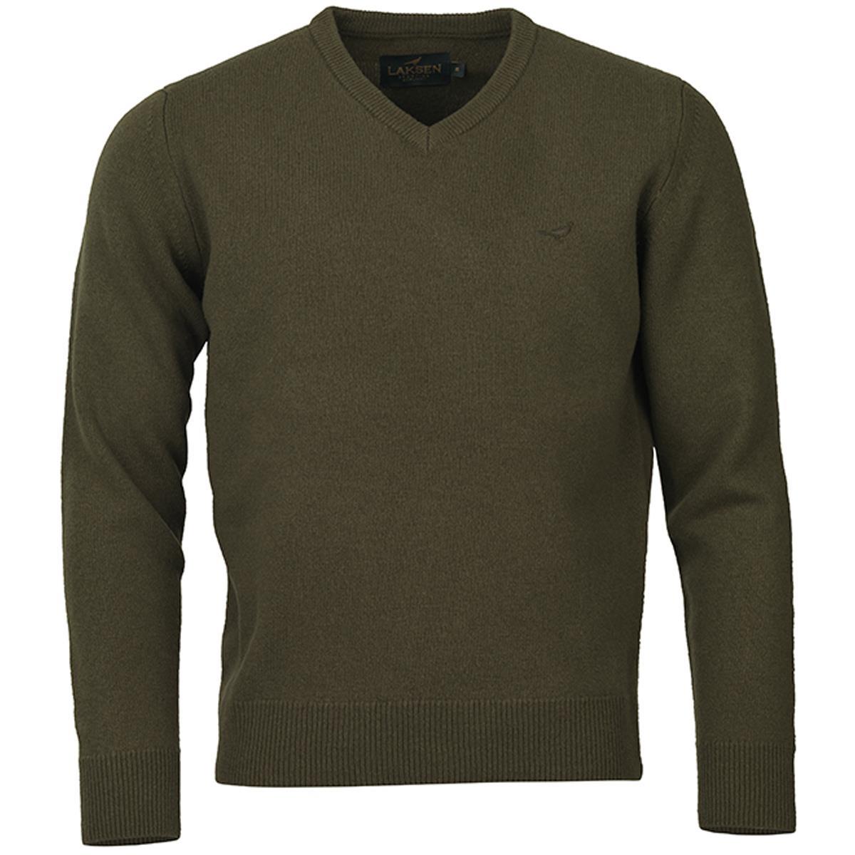 Image of Laksen Mens Johnston V Neck Knit Jade XXXL