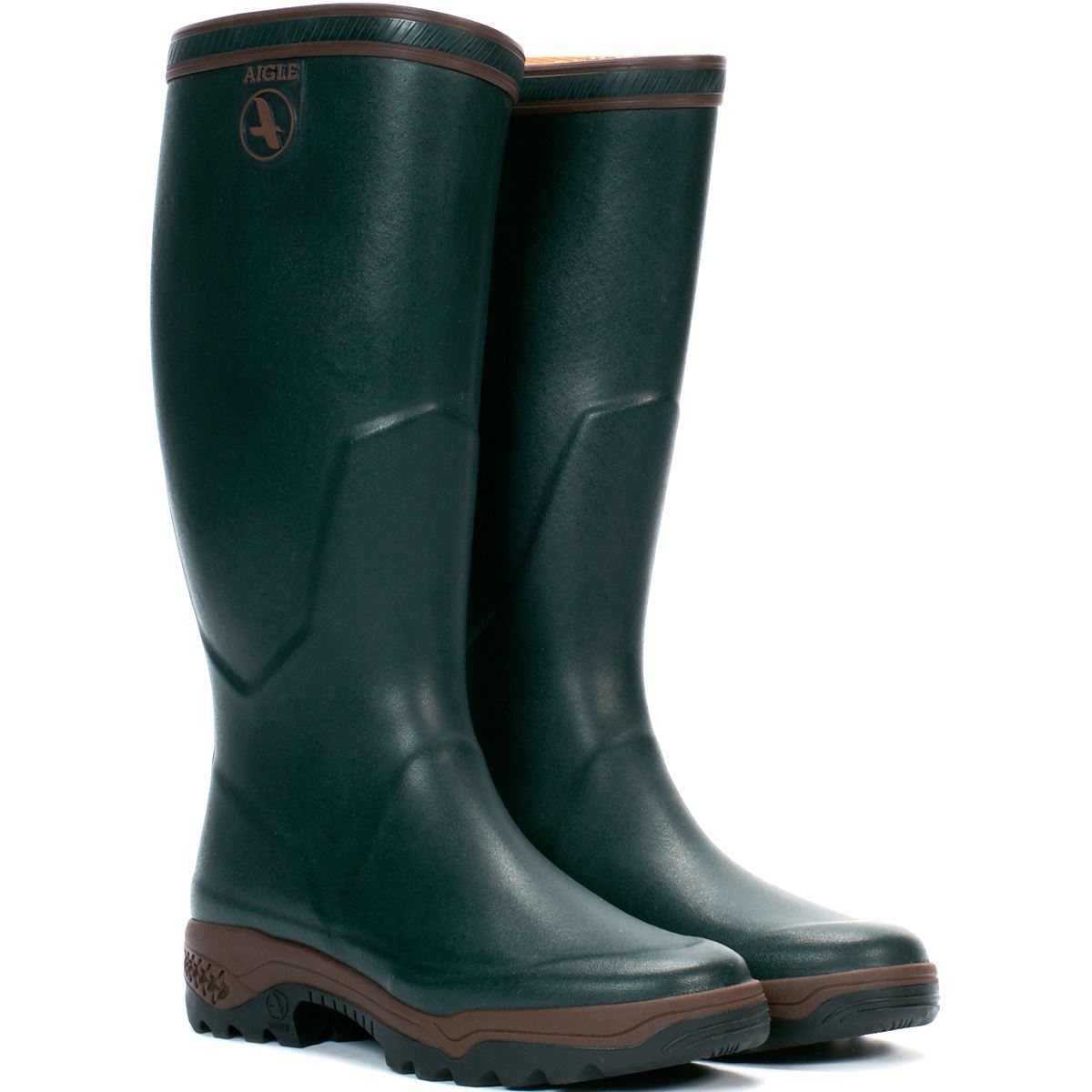 Image of Aigle Unisex Parcours 2 Wellington Boots Bronze Green 10.5 (EU45)