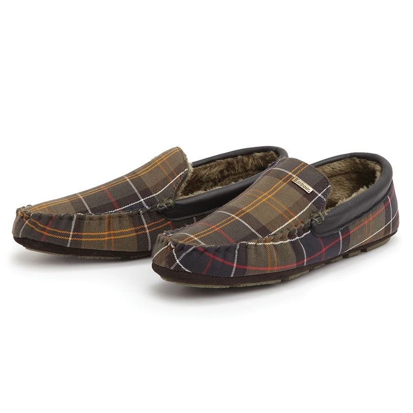Image of Barbour Mens Monty Slippers Classic Tartan 7 (EU41)
