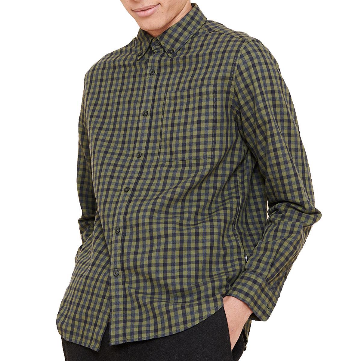 Image of Aigle Mens Newtroncais Shirt Kaki Check XXL