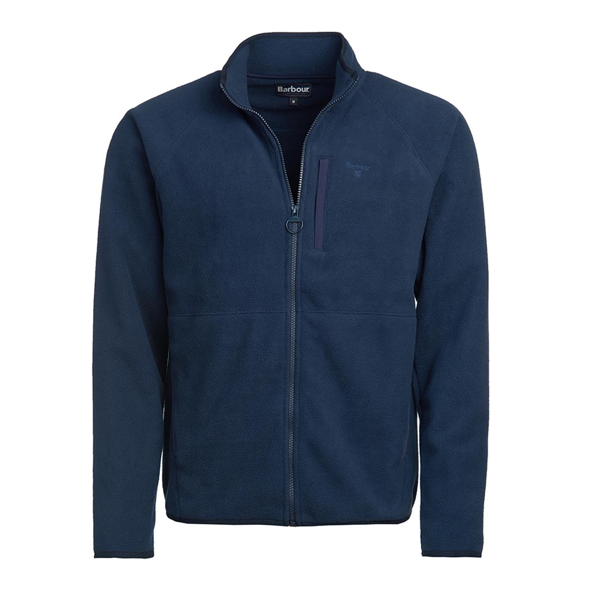 Image of Barbour Mens Essential Fleece Zip Through Navy Small