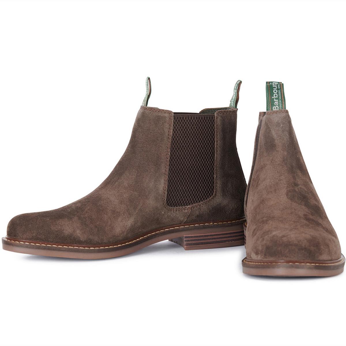 Image of Barbour Mens Farsley Chelsea Boots Cocoa Suede 8 (EU42)